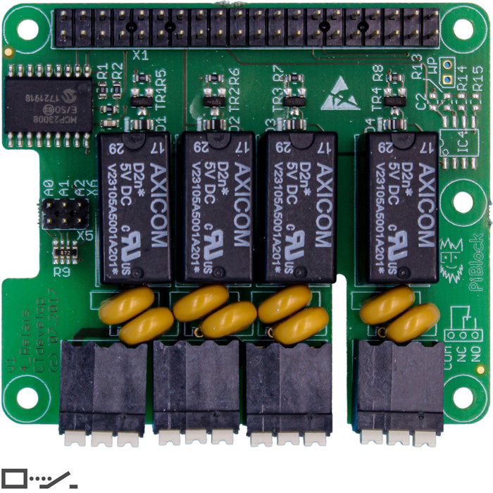 PiBlock 4 relay outputs